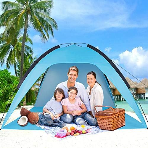 אוהל החוף המשפחתי של SUMERICE ושמש צל UV CABANA מקלט | קמפינג, טיולים, דיג | קל משקל, נייד, נושם ועמיד לרוח